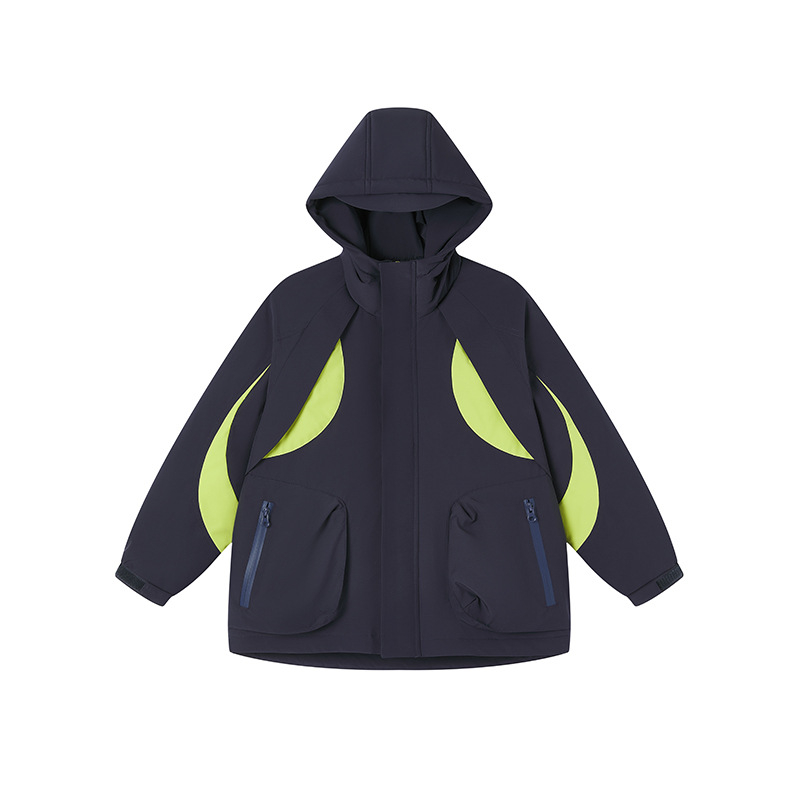 Asgm bērnu pūkaina jaka ar kapuci, ārkārtīgi aukstai ziemai, 86–90% balta pīļu pūka, pildījums 107–170 g, vidējā garuma, brīvs piegriezums, Ziemas 2025