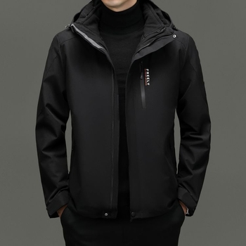 Téli dzseki libatollal töltettel, töltőanyag 51–55% down tartalom, vastag kivitel, A-vonalú szabás, kapucnival