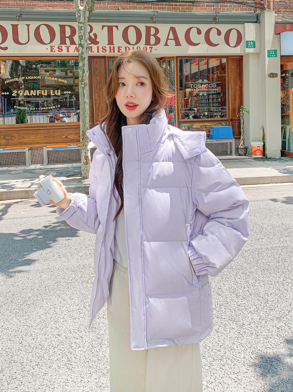 Libamellás télikabát, vastagított, kapucnis, rövid szabású, chenille-spandex anyag