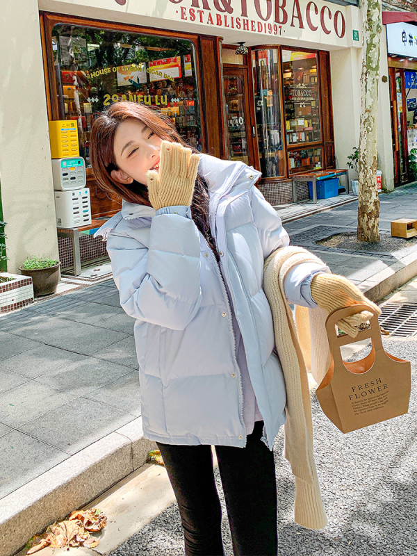 Libamellás télikabát, vastagított, kapucnis, rövid szabású, chenille-spandex anyag