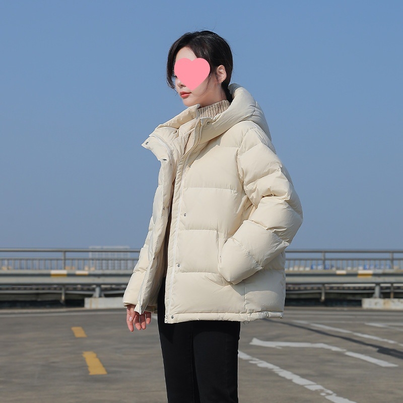 Női vastag töltésű pehelydzseki fehér kacsa tollal, kapucnival, cipzárral, hosszú ujjú