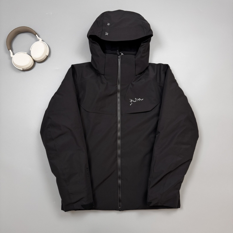 Μπουφάν από πούπουλα με ρύθμιση θερμοκρασίας, αντιανεμικό, αποσπώμενη κουκούλα, πλήρωση 280 g πούπουλων, περιεκτικότητα πούπουλών 91–95%