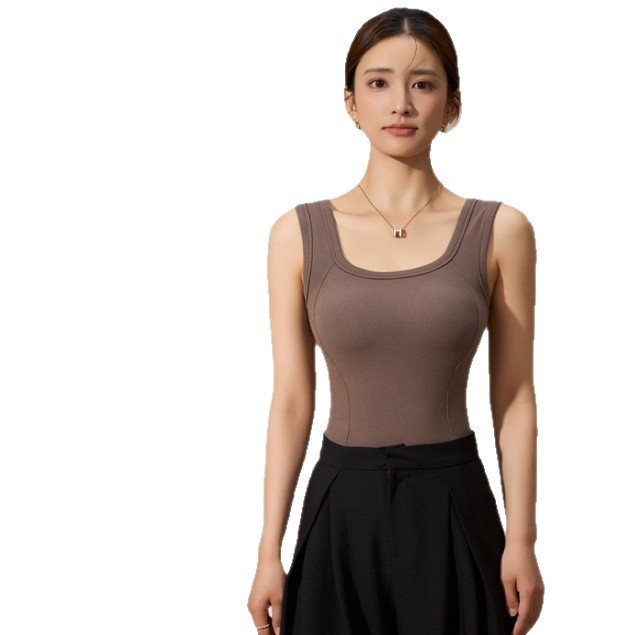 Жилет-стил интегриран сутиен с подплънки, графенова термозащита и 90% гъши пух, компресия на страничните гърди, тясно прилепващ