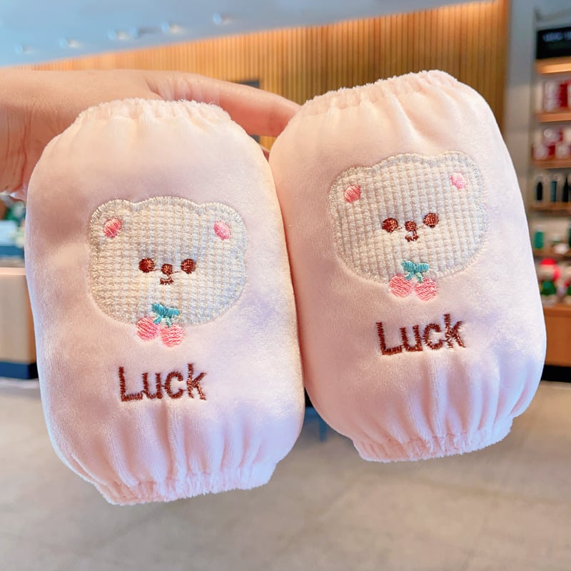 Gyerekeknek szóló flanel ujjvédők – szennyeződés elleni, őszi-téli, 1–8 éves korosztály