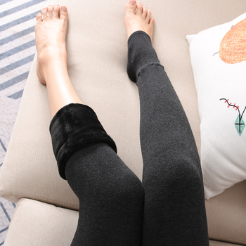 Pantaloni calzi all-in-one pentru femei, amestec din fibre chimice pe bază de viscoză, 500 g, super groși, croială strânsă