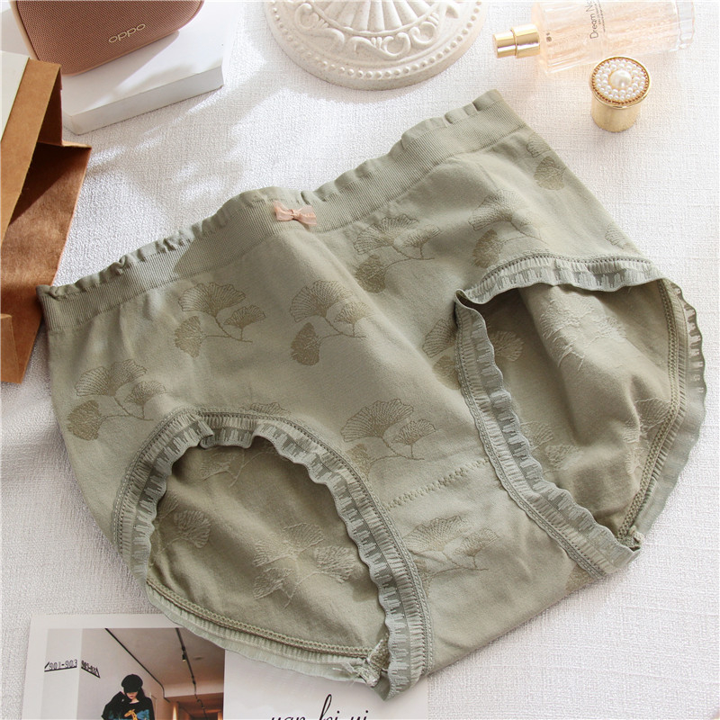 Sieviešu bezšuvju apakšveļa ar vidējo jostu no neilona, elpojoša, ziedu raksts, starpslāņa odai Mulberry zīds