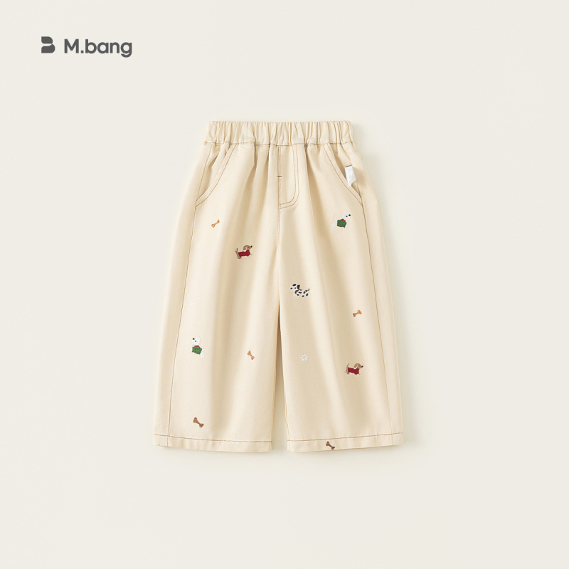 Pantaloni din denim cu căptușeală de fleece pentru fete; imprimeu desen animat; talie medie cu elastic; potriviți pentru primăvară și toamnă; pentru copii 3–8 ani