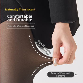 Colanți-ciorapi all-in-one cu controlul taliei și ridicare fesieri, căptuți cu fleece, cald și gros, 70-80% poliester, 30-50% spandex