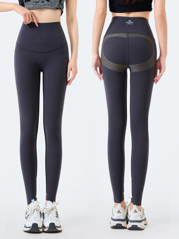 Colanți de fitness Shark Skin, Nylon-Spandex, lungime 9/10, croială strânsă, model 3D