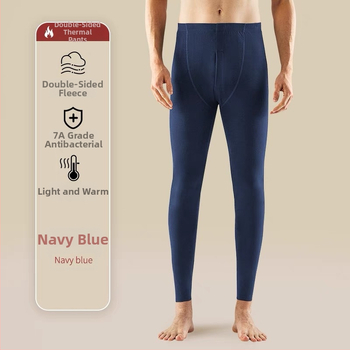 Colanți termici pentru bază, bărbați, din poliester, cu două straturi, căptușiți cu velur, fără cusături, 18-40 ani