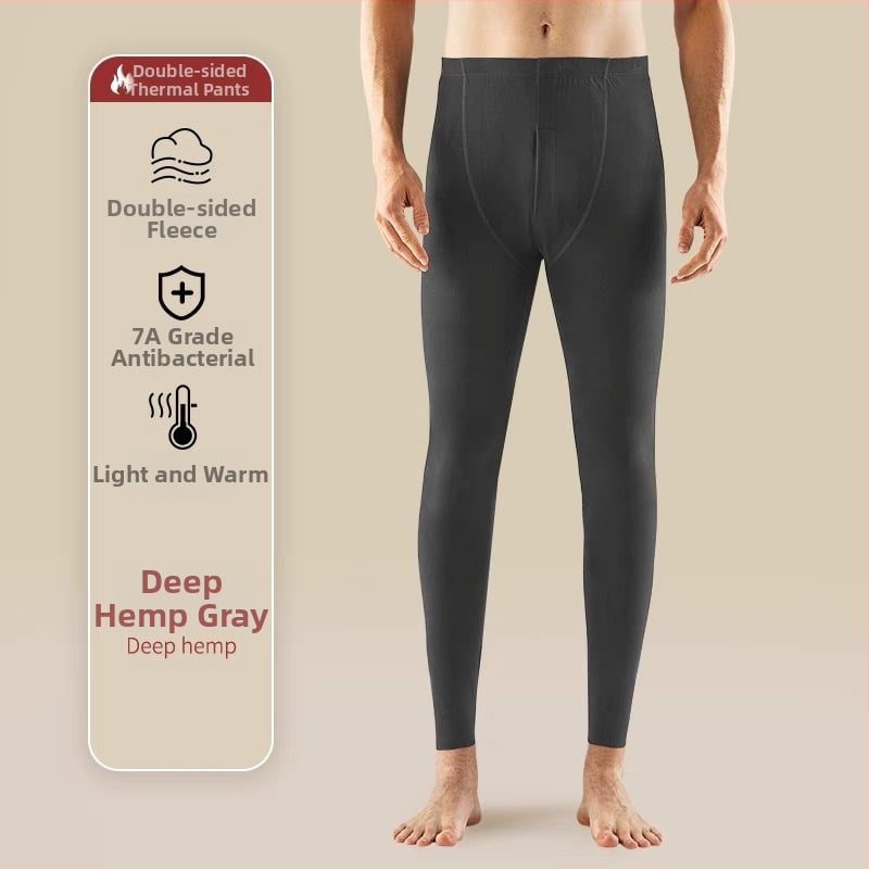 Colanți termici pentru bază, bărbați, din poliester, cu două straturi, căptușiți cu velur, fără cusături, 18-40 ani