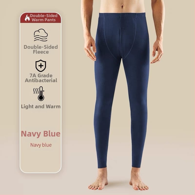 Colanți termici pentru bază, bărbați, din poliester, cu două straturi, căptușiți cu velur, fără cusături, 18-40 ani