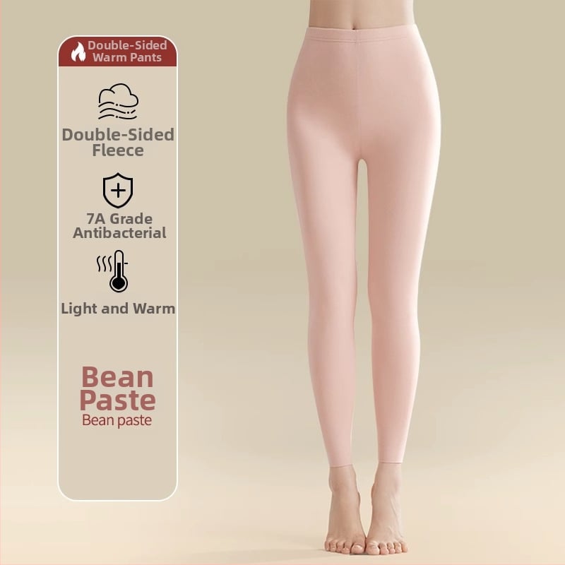 Colanți termici pentru bază, bărbați, din poliester, cu două straturi, căptușiți cu velur, fără cusături, 18-40 ani