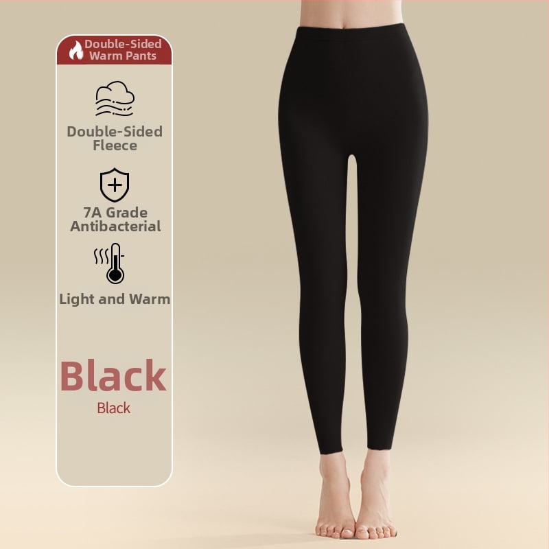 Colanți termici pentru bază, bărbați, din poliester, cu două straturi, căptușiți cu velur, fără cusături, 18-40 ani