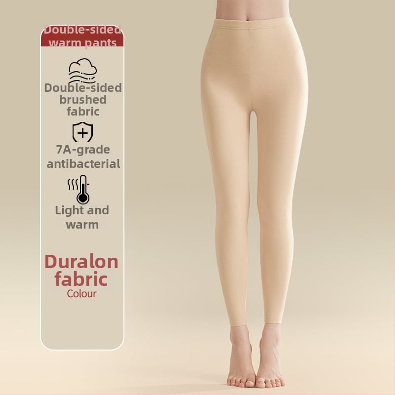 Colanți termici pentru bază, bărbați, din poliester, cu două straturi, căptușiți cu velur, fără cusături, 18-40 ani