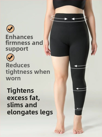 Nohavice za jogu Shark, plus size, fleecová výstelka, hrubé a teplé, vysoká elasticita, tesný strih, zmes polyesteru a spandexu (80-90% polyester, <30% spandex)