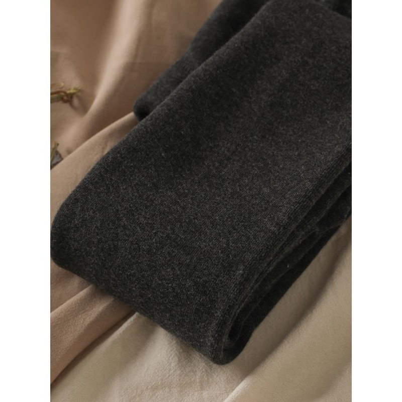 Colanți din bumbac, căptușiți cu fleece, talie înaltă, efect 3D de ridicare a feselor