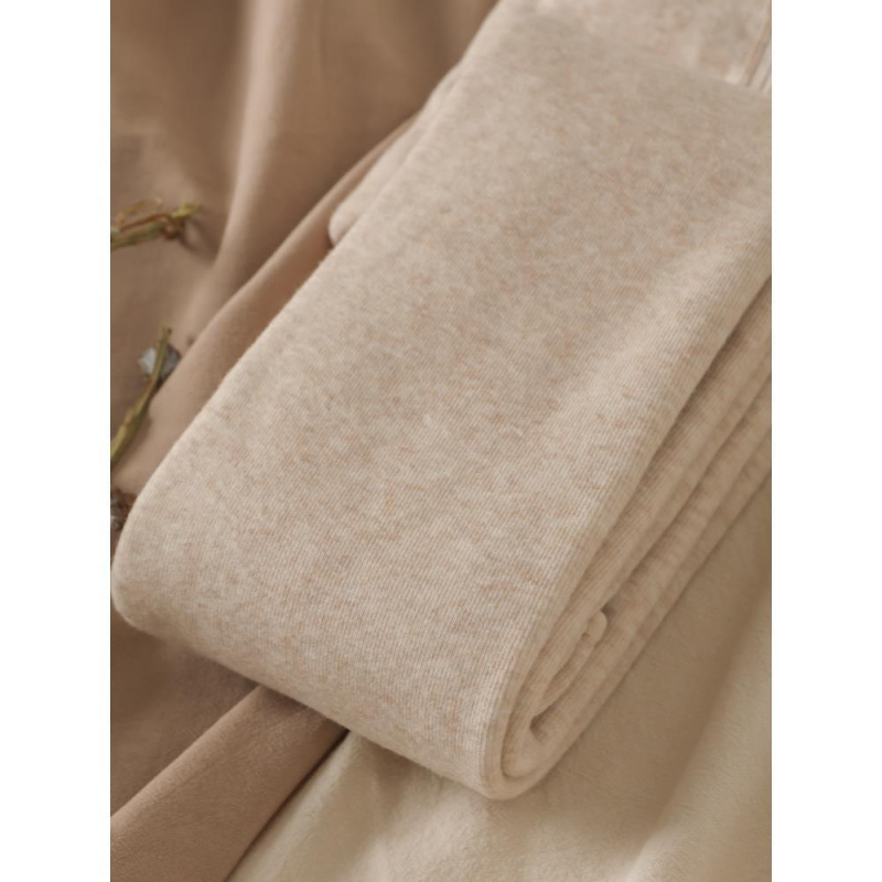 Colanți din bumbac, căptușiți cu fleece, talie înaltă, efect 3D de ridicare a feselor