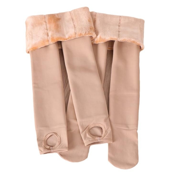 Colanți din bumbac antibacterieni pentru dans, cu picioare, model unic, țesătură solidă, căptușeală velur, pentru copii 7–12 ani