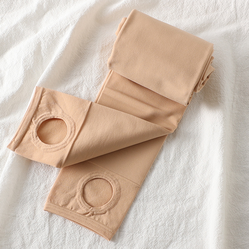 Colanți din bumbac antibacterieni pentru dans, cu picioare, model unic, țesătură solidă, căptușeală velur, pentru copii 7–12 ani