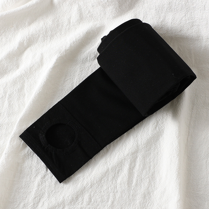 Colanți din bumbac antibacterieni pentru dans, cu picioare, model unic, țesătură solidă, căptușeală velur, pentru copii 7–12 ani