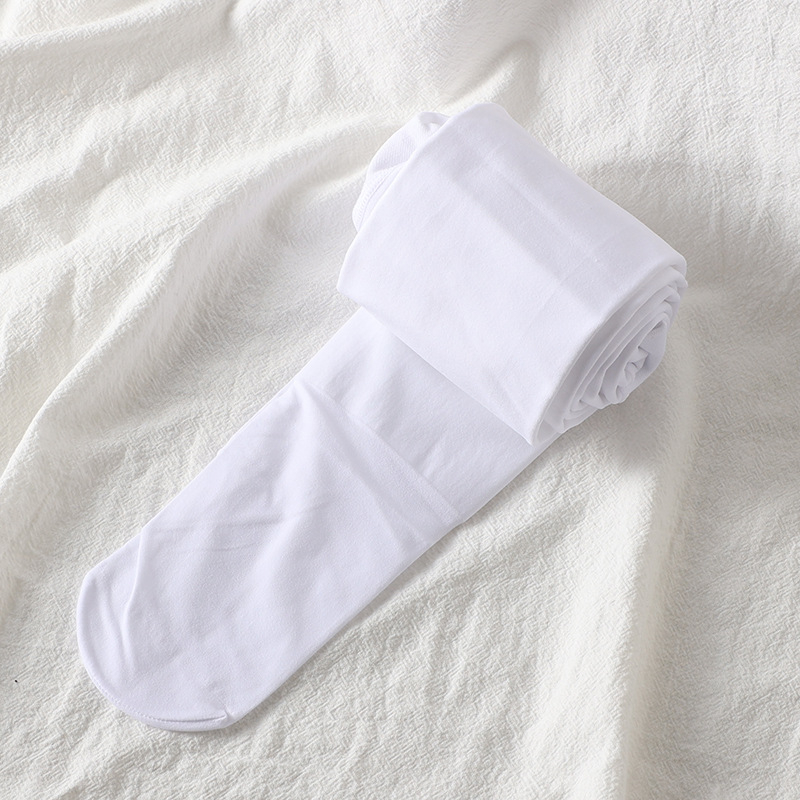 Colanți din bumbac antibacterieni pentru dans, cu picioare, model unic, țesătură solidă, căptușeală velur, pentru copii 7–12 ani