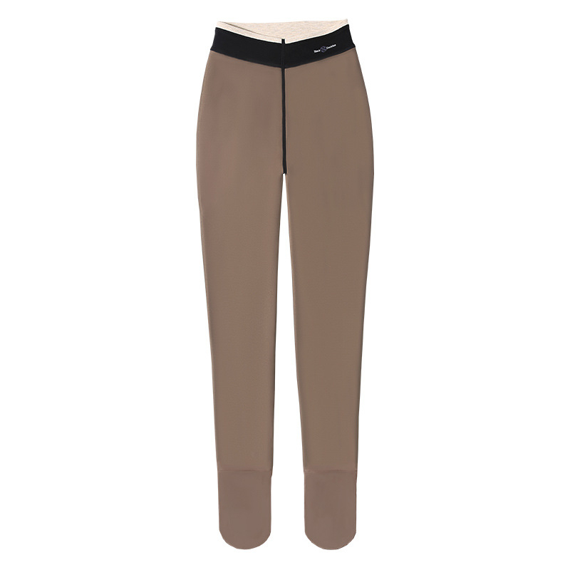 650 g flisom podstavljene debeli legging za sitne žene, boja kože, zimska toplina, podizanje stražnjice