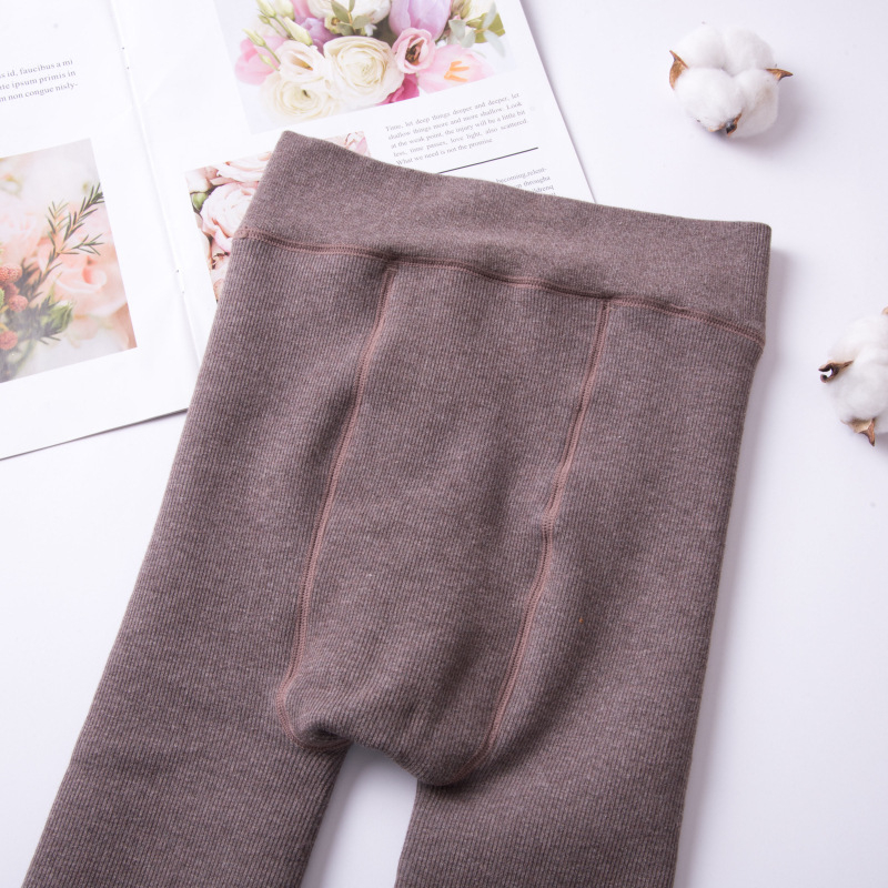 Colanți matern All-in-One - groși, tricot, amestec de bumbac, călduroși, microelastic, lungime cropped, design unic