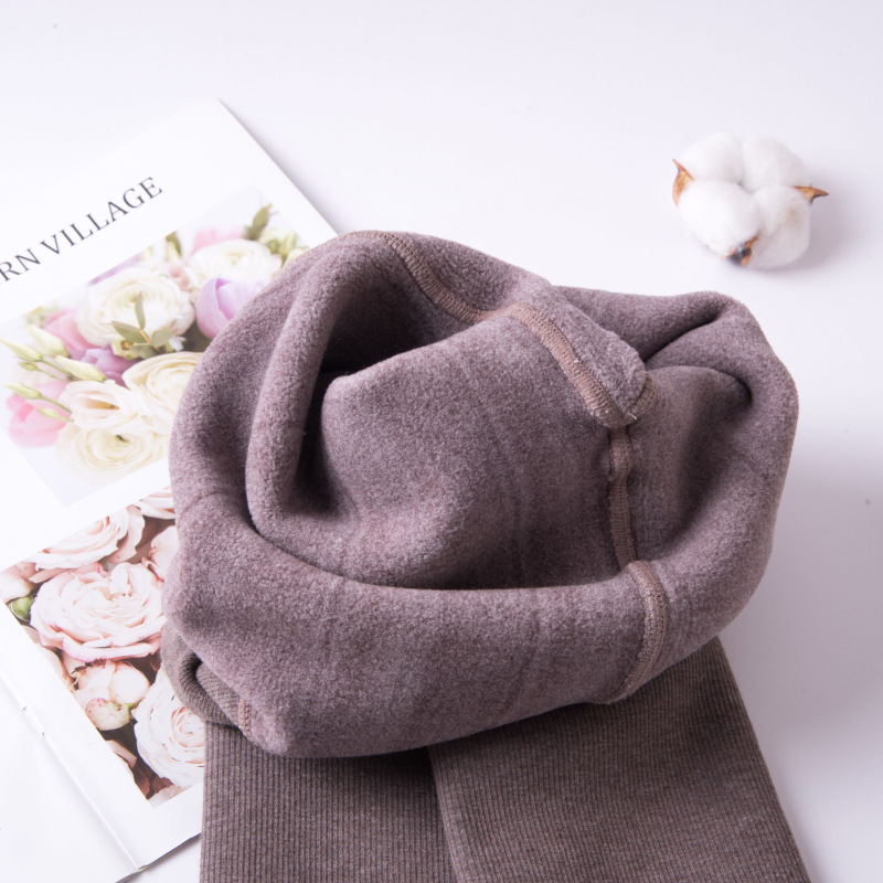 Colanți matern All-in-One - groși, tricot, amestec de bumbac, călduroși, microelastic, lungime cropped, design unic