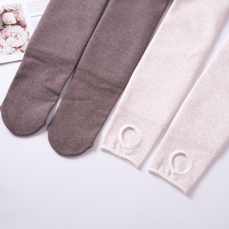 Colanți matern All-in-One - groși, tricot, amestec de bumbac, călduroși, microelastic, lungime cropped, design unic