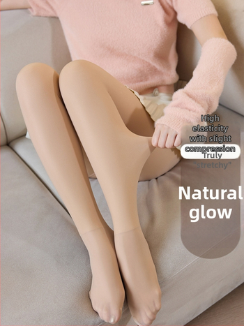 Colanți-dres All-in-One din nailon și elastan, groși, calzi, toamnă–iarnă 2024, cu picior integrat