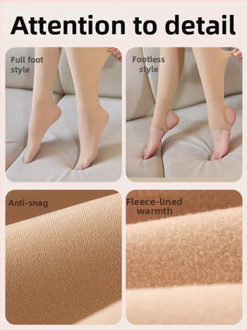 Colanți-dres All-in-One din nailon și elastan, groși, calzi, toamnă–iarnă 2024, cu picior integrat