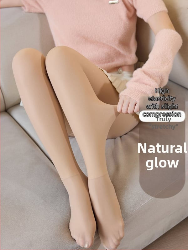 Colanți-dres All-in-One din nailon și elastan, groși, calzi, toamnă–iarnă 2024, cu picior integrat