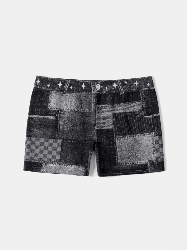 Ženske bezšivne hlače s denim teksturom, 3/4 duljine, najlon-spandeks, visoka elastičnost, uski kroj