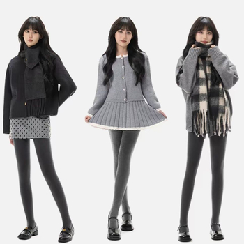 K6623 Szöszmentes, függőleges csíkos harisnya - 80–90% viszkóz, vékony, magas elasztikusság