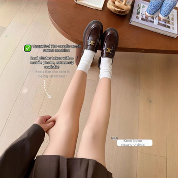 Colanți din catifea, o singură piesă, căptușeală fleece, dublu strat, calzi, Nylon/Spandex, toamnă-iarnă 2025