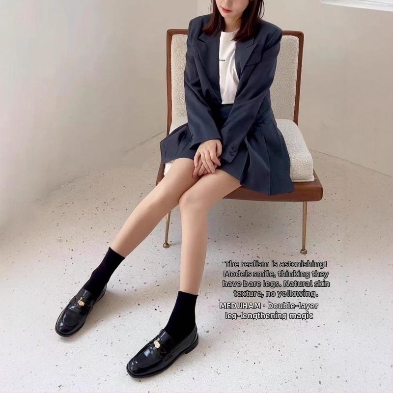 Colanți din catifea, o singură piesă, căptușeală fleece, dublu strat, calzi, Nylon/Spandex, toamnă-iarnă 2025