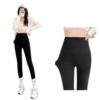 Γυναικείες παντελόνες τύπου καρχαρία για γιόγκα και άθληση, με βελούδινο εσωτερικό, ζεστά και άνετη γραμμή (Chenille; Spandex; μήκος καπρί; χαλαρή γραμμή)