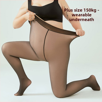 Colanți cu căptușeală fleece, groși, susținere șolduri și modelare, poliester 70-80%, elastan