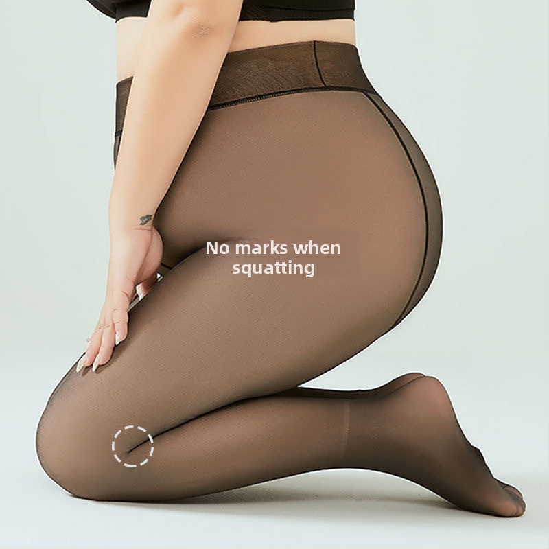 Colanți cu căptușeală fleece, groși, susținere șolduri și modelare, poliester 70-80%, elastan