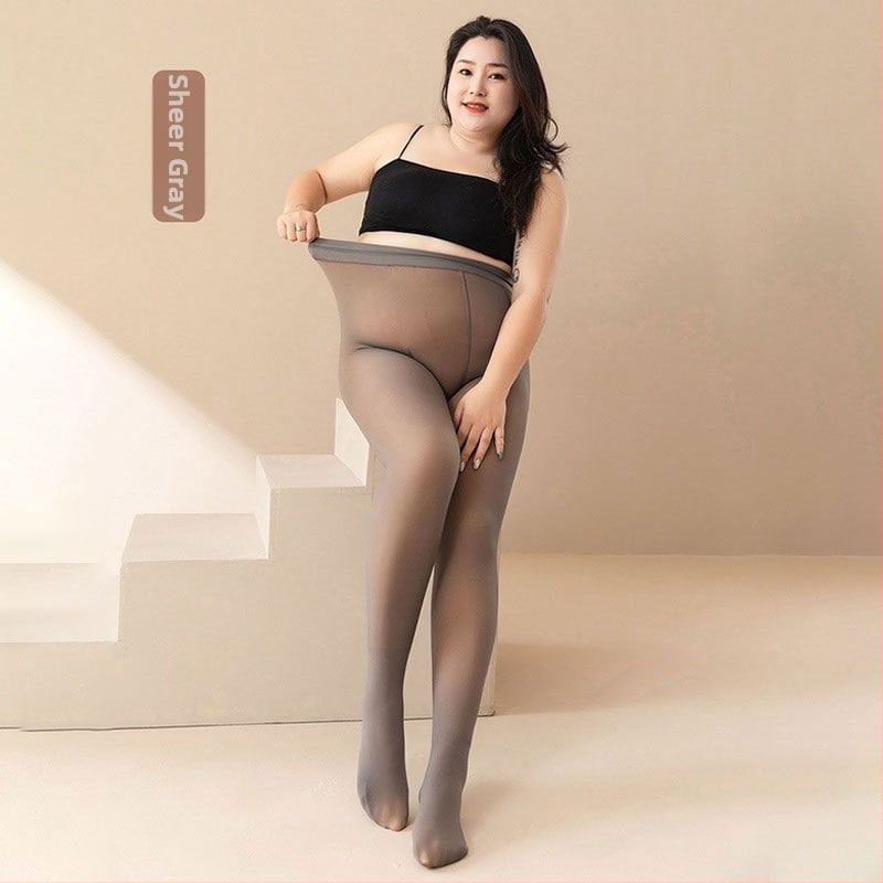 Colanți cu căptușeală fleece, groși, susținere șolduri și modelare, poliester 70-80%, elastan