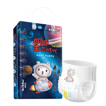 Meiqibao Ultra-subțiri Pantaloni de tip pull-up pentru bebeluși, respirabili, moi ca bumbacul, uscați, super-absorbanti; greutate 8-70 g; vârste 0-6 luni până la 6+ ani; 6 cutii