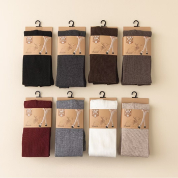 Șosete tricotate pentru femei și colanți dreapți – țesătură amestecată, respirabilă, păstrează căldura, grosime medie, înălțimea tubului: salopetă