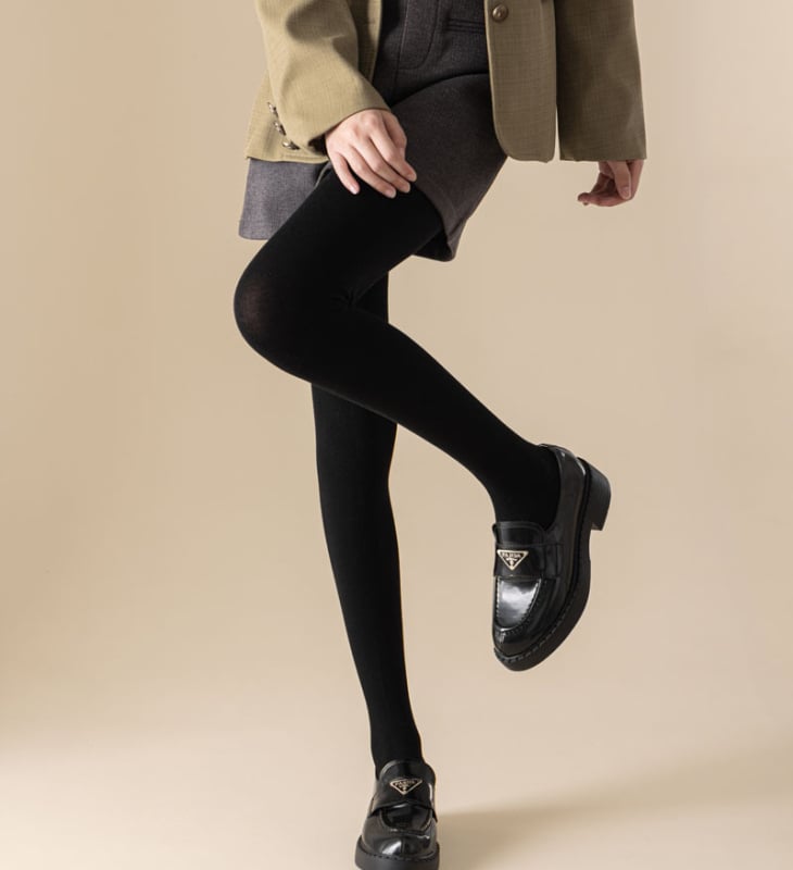 Șosete tricotate pentru femei și colanți dreapți – țesătură amestecată, respirabilă, păstrează căldura, grosime medie, înălțimea tubului: salopetă