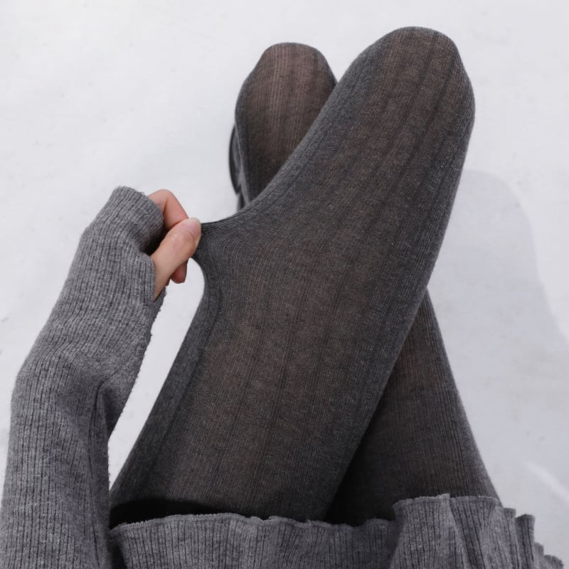 Rácsos mintás pamutkeverék harisnyanadrág lábfejjel, középméretű vastagság, rugalmas, karcsúsító hatás