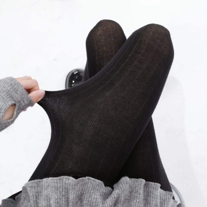 Rácsos mintás pamutkeverék harisnyanadrág lábfejjel, középméretű vastagság, rugalmas, karcsúsító hatás