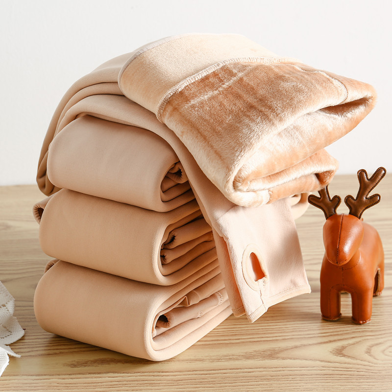 Colanți din nailon cu fleece, elastan, pentru toamnă-iarna, extra groși, stil coreean, lungime integrală