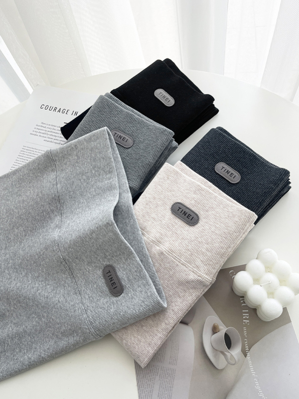 Ženske pamukaste leggings s visokim strukom, plus veličina, 3/4 dužine, bez šavova, elastične i udobne