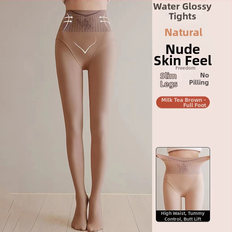 Pantyhose s cvjetnim uzorkom – vila, flis podstava, visokim strukom za oblikovanje struka i bokova, prirodan osjećaj kože, za proljeće i jesen