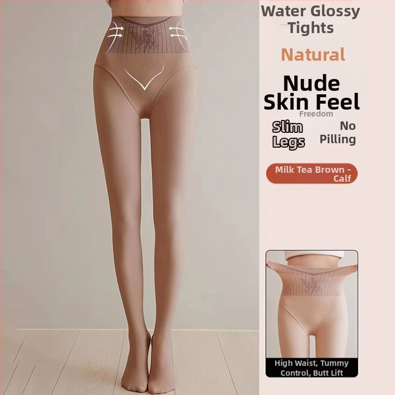 Pantyhose s cvjetnim uzorkom – vila, flis podstava, visokim strukom za oblikovanje struka i bokova, prirodan osjećaj kože, za proljeće i jesen